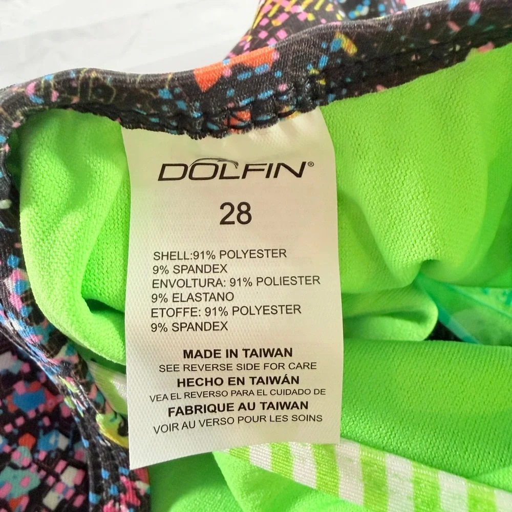 Dolfin Uglies‎ Revibe Star Light Low X-Back One Piece Swimsuit Girls Size 28 New